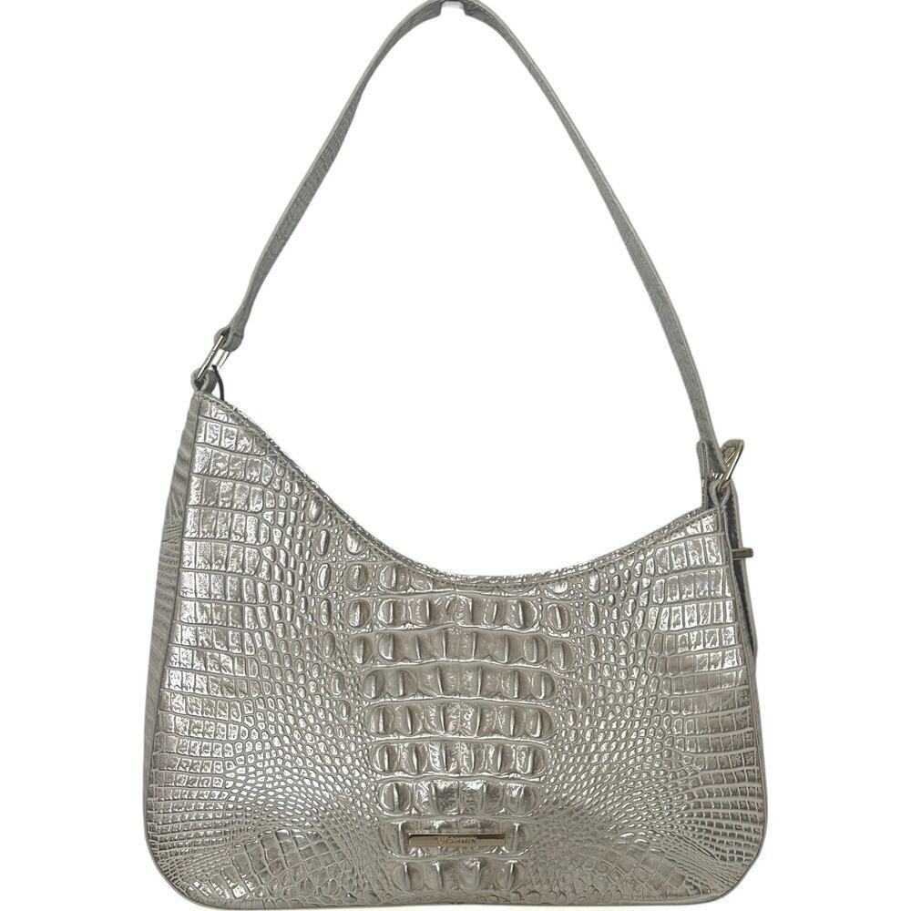 NWT Brahmin Abbot Melbourne Leather Shoulder Bag in Ivory Dream - Picture 2 of 15